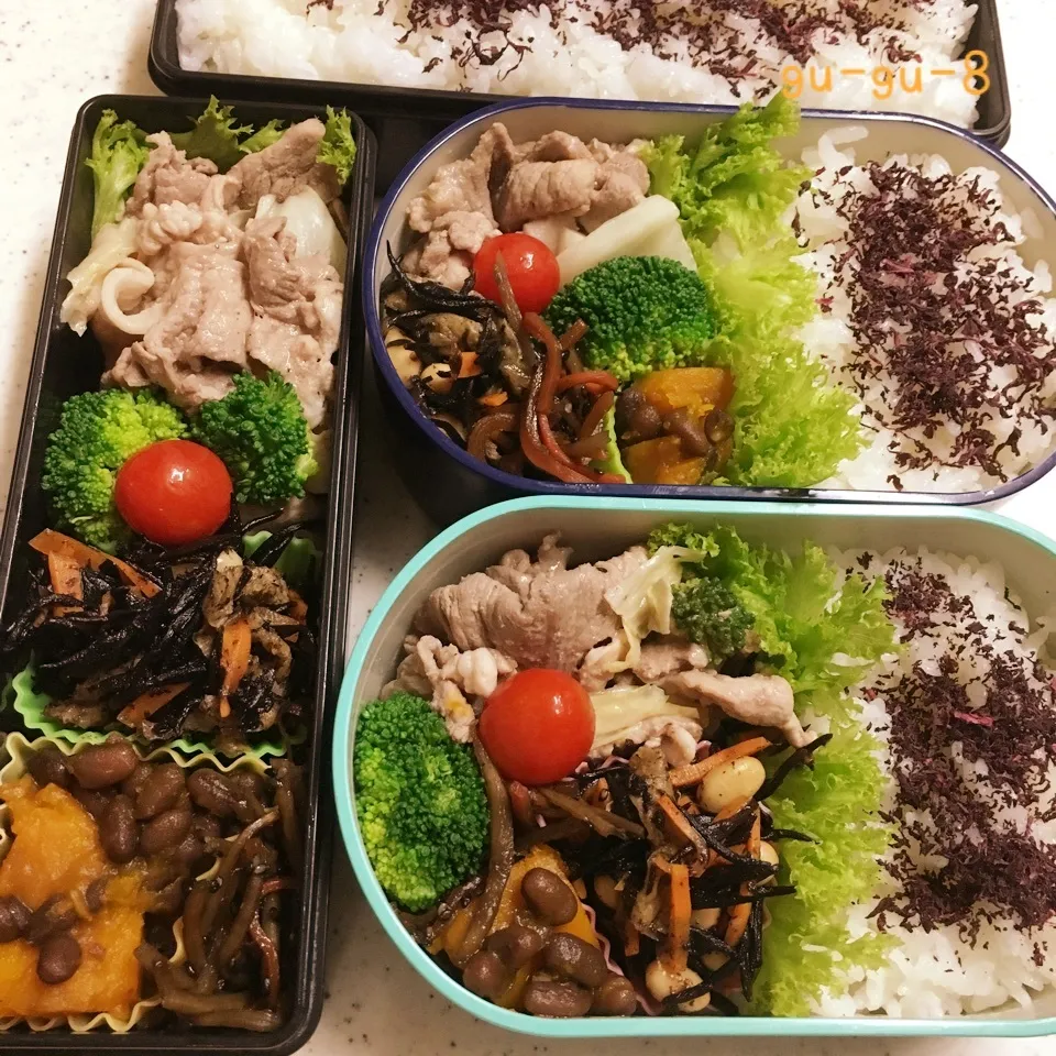 Snapdishの料理写真:今日のお仕事&学校弁当♪|ぐぅさん