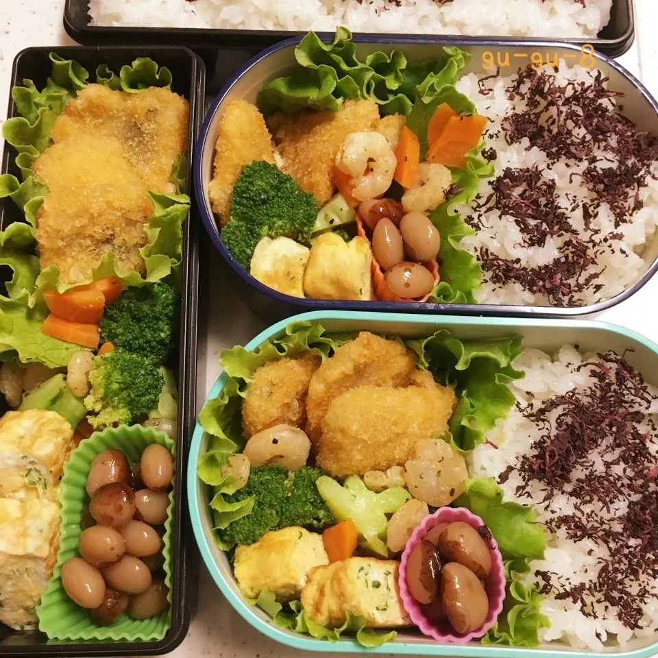 Snapdishの料理写真:今日のお仕事&学校弁当♪|ぐぅさん