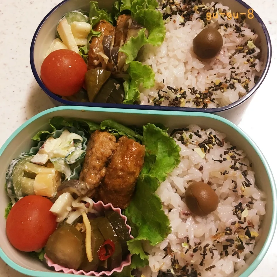 Snapdishの料理写真:今日のお仕事＆学校弁当♪|ぐぅさん