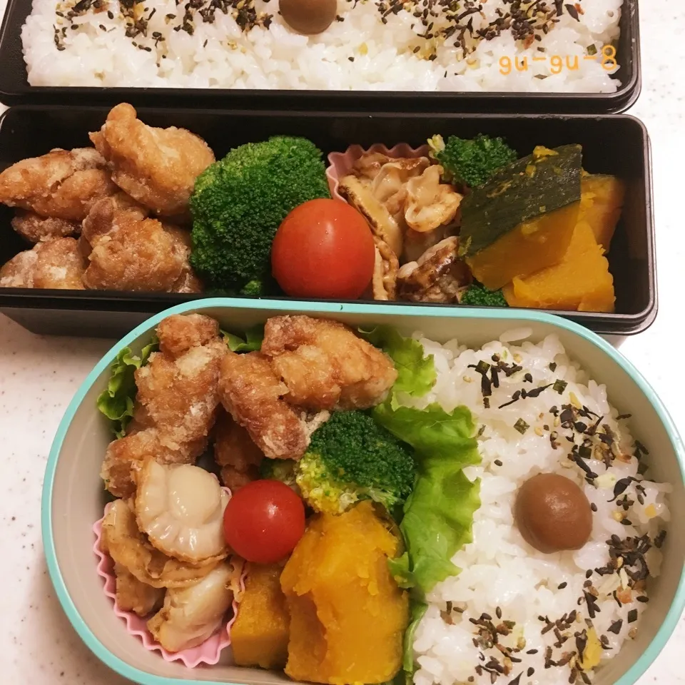 Snapdishの料理写真:今日のお仕事＆学校弁当♪|ぐぅさん