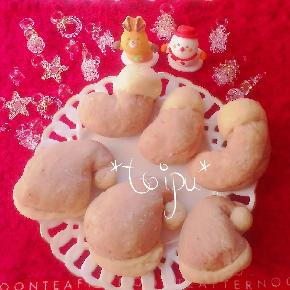 ♪サンタブーツと帽子パン♪|ぷうさんさん