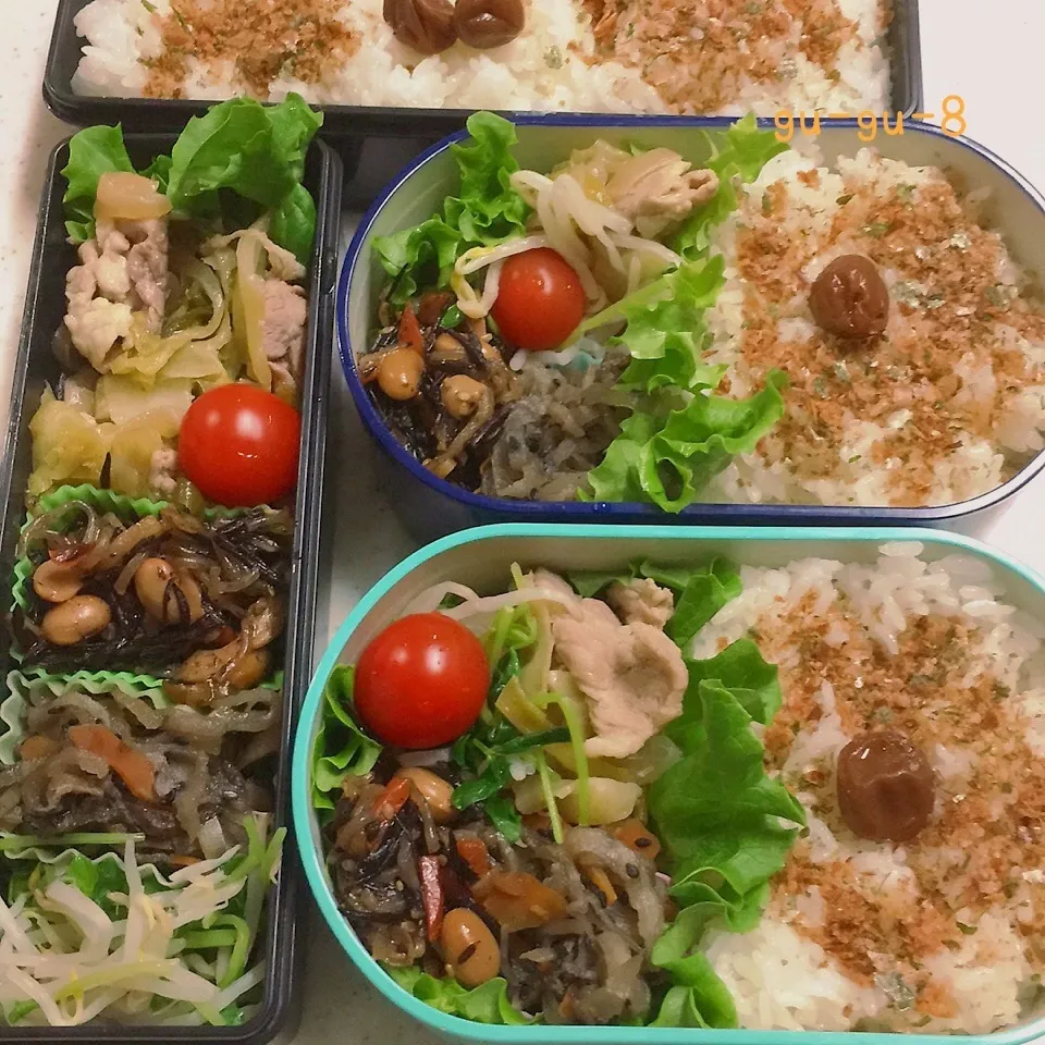 Snapdishの料理写真:今日のお仕事&学校弁当♪|ぐぅさん