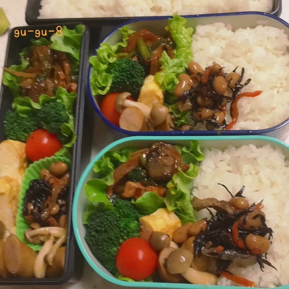 Snapdishの料理写真:今日のお仕事&学校弁当♪|ぐぅさん