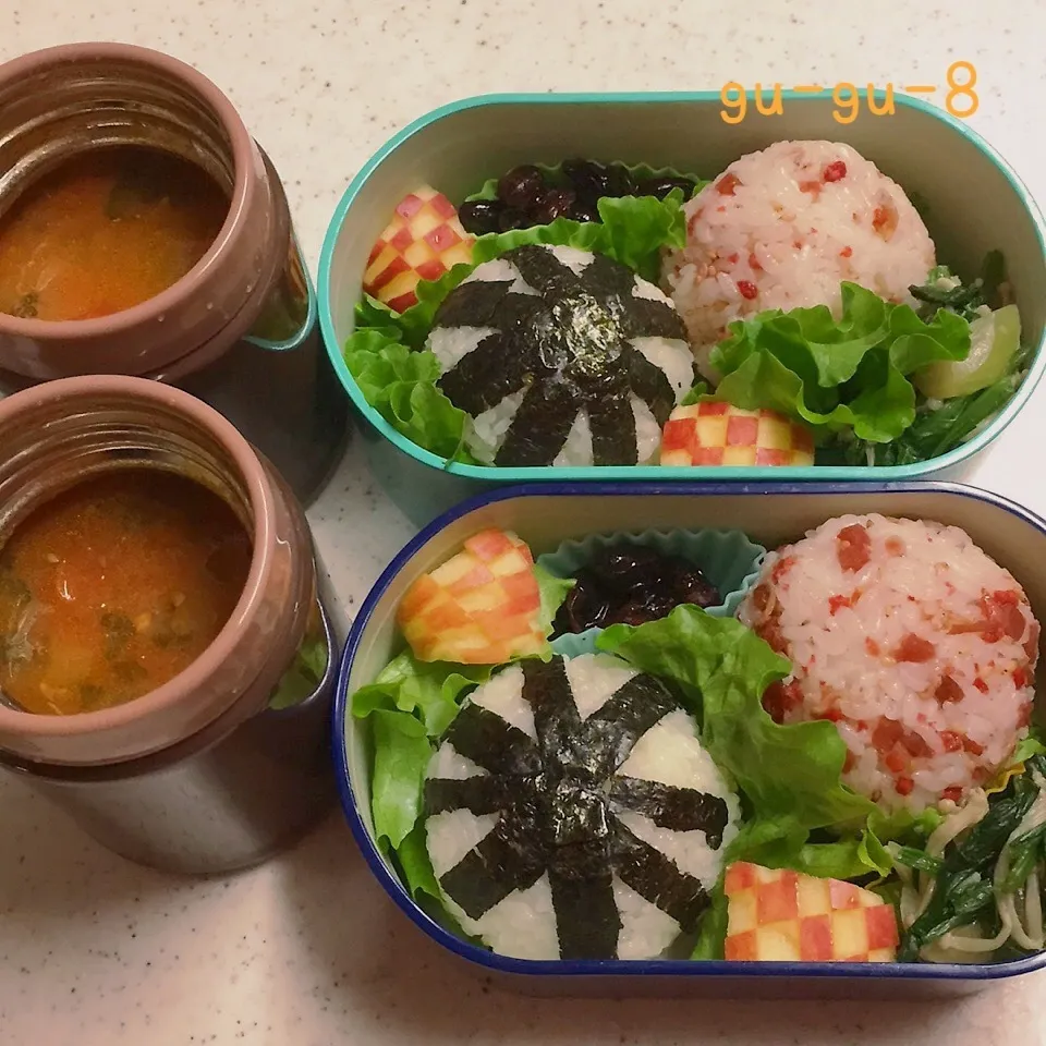 Snapdishの料理写真:今日のお仕事&学校弁当♪|ぐぅさん