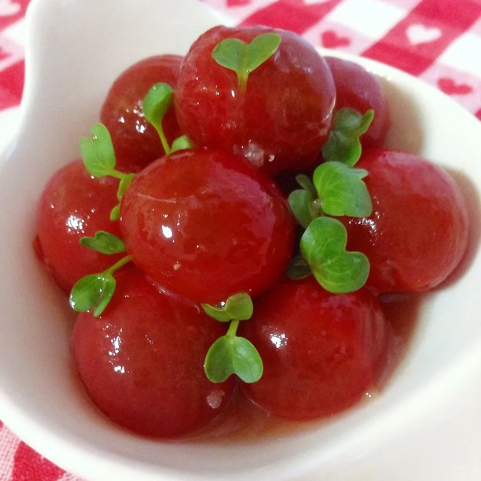 ミニトマトのはちみつコンポート|ぷうさんさん