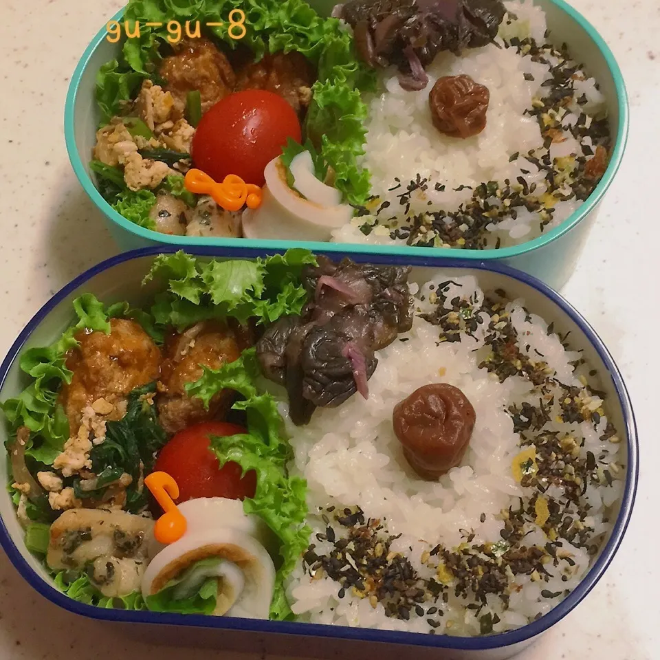 Snapdishの料理写真:今日のお仕事&学校弁当♪|ぐぅさん