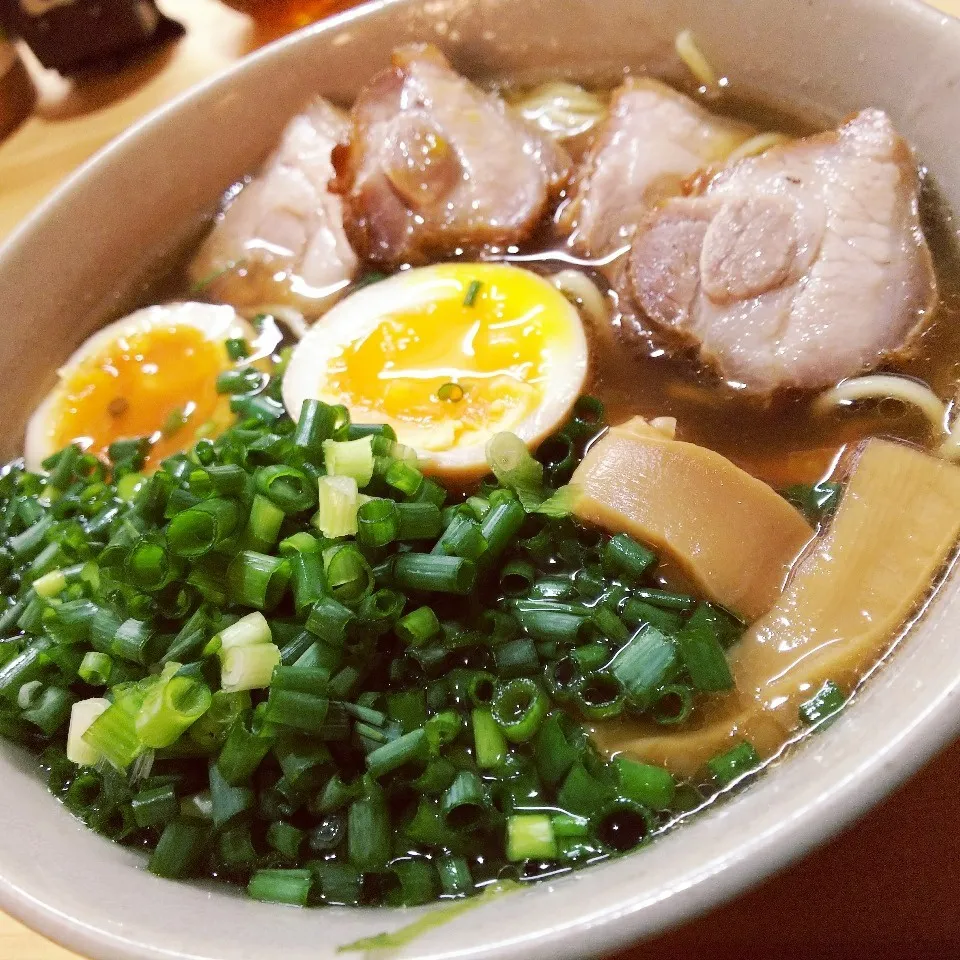 Snapdishの料理写真:✳️自家製チャーシュー・煮たまご✳️ラーメン|薪clubさん