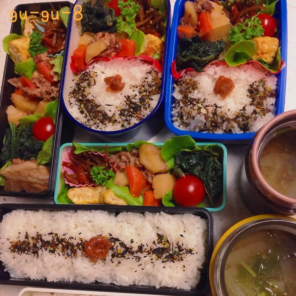 今日のお仕事＆学校＆留守番弁当♪|ぐぅさん