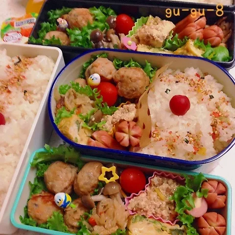 Snapdishの料理写真:今日のお仕事＆学校弁当♪|ぐぅさん