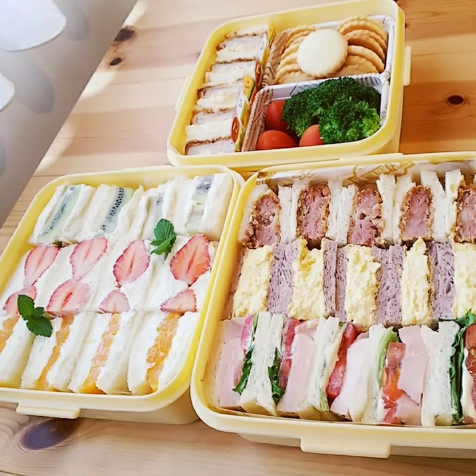 ✳️運動会のお弁当(〝⌒∇⌒〝)✳️サンドイッチ|薪clubさん