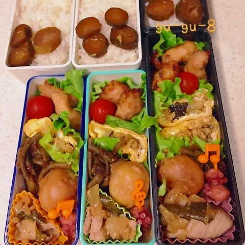 Snapdishの料理写真:今日のお仕事＆学校弁当♪|ぐぅさん