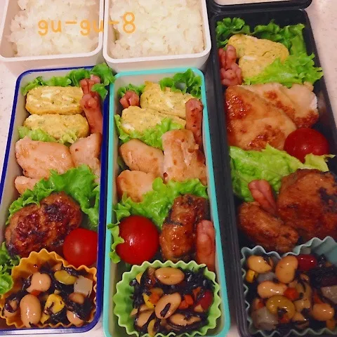 Snapdishの料理写真:今日のお仕事＆学校弁当♪|ぐぅさん