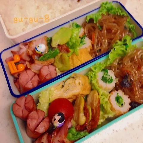 Snapdishの料理写真:今日のお仕事＆学校弁当♪|ぐぅさん