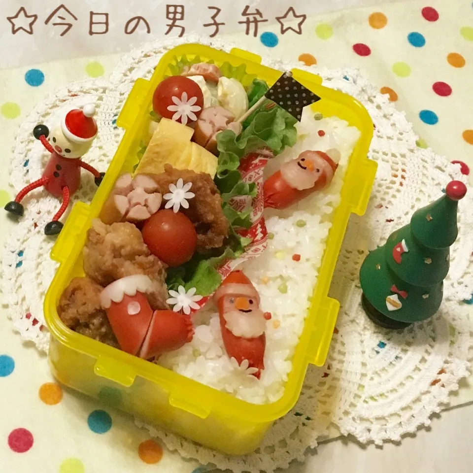 Snapdishの料理写真:高校生男子もうすぐクリスマス弁〜☆|りこもとさん