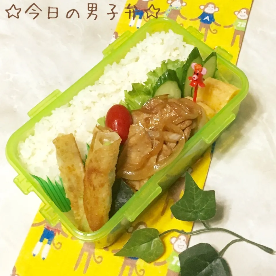 高校生男子しょうが焼き弁〜♪|りこもとさん