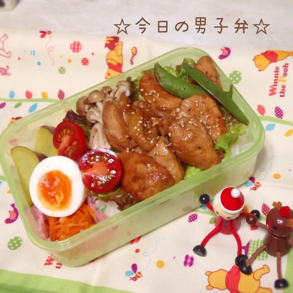 Snapdishの料理写真:高校生男子照り焼きチキンのっけ弁☆|りこもとさん