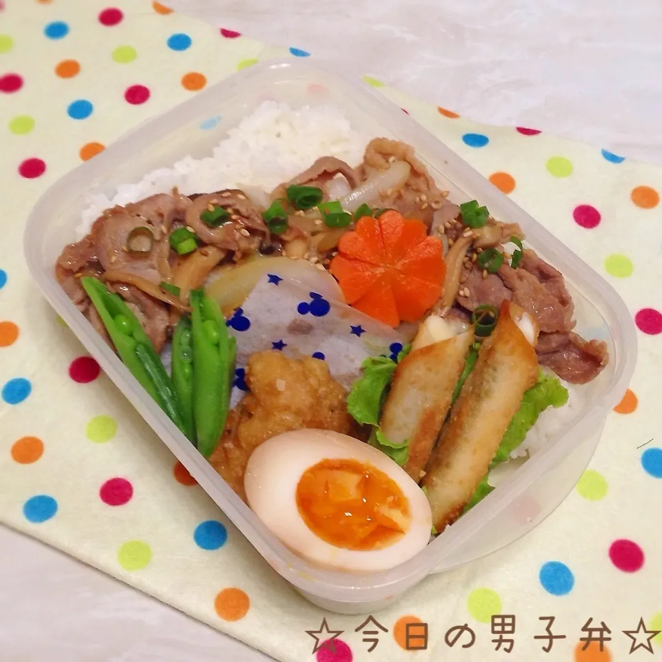 高校生男子生姜焼き弁☆|りこもとさん