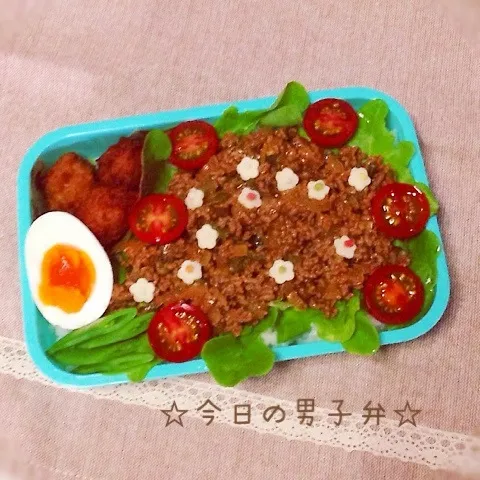 Snapdishの料理写真:☆高校男子タコライス弁☆|りこもとさん