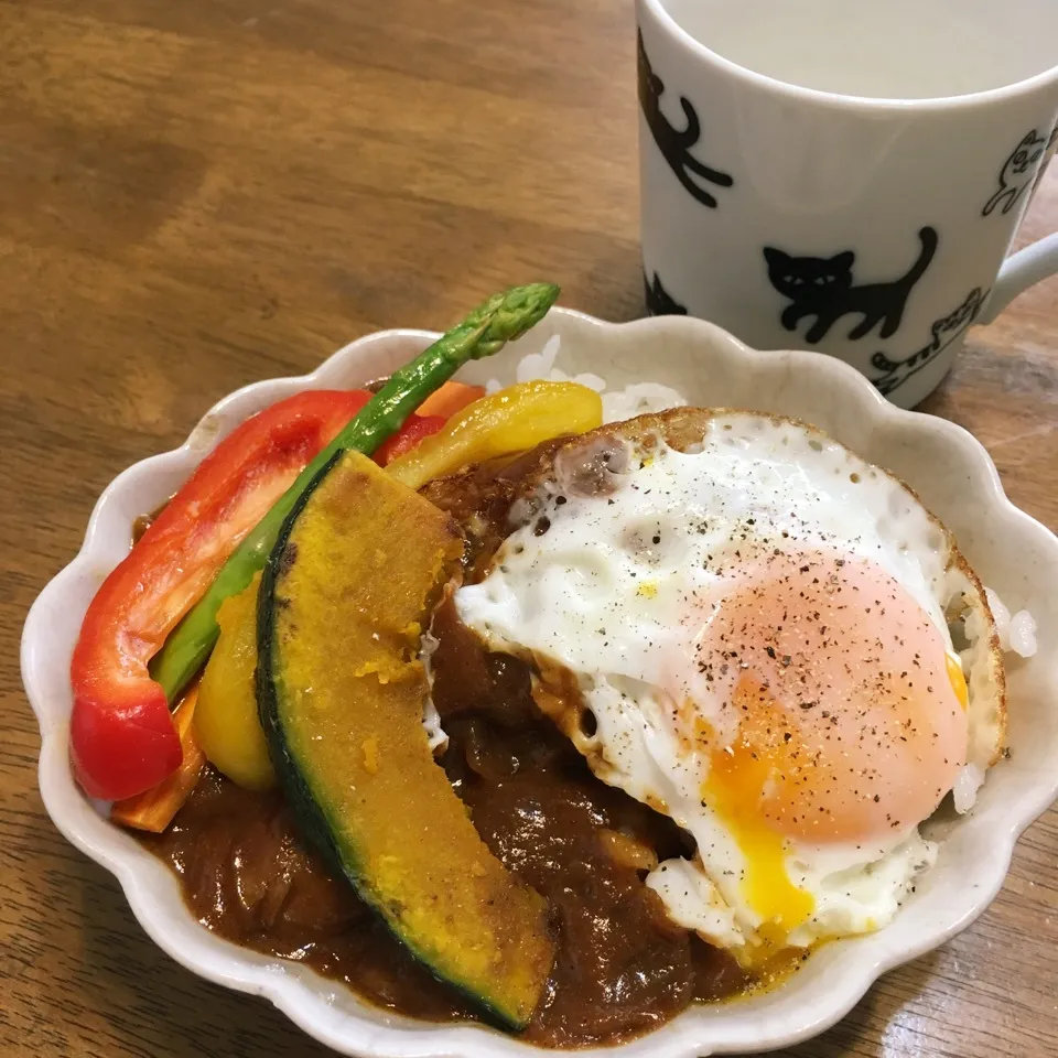 朝カレー！|がおりんさん