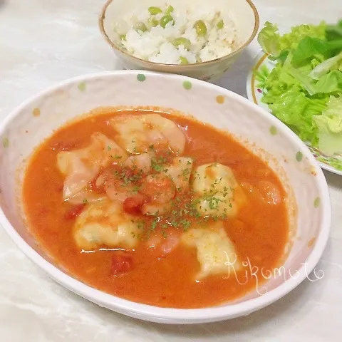 餃子の皮でラビオリ〜♪|りこもとさん