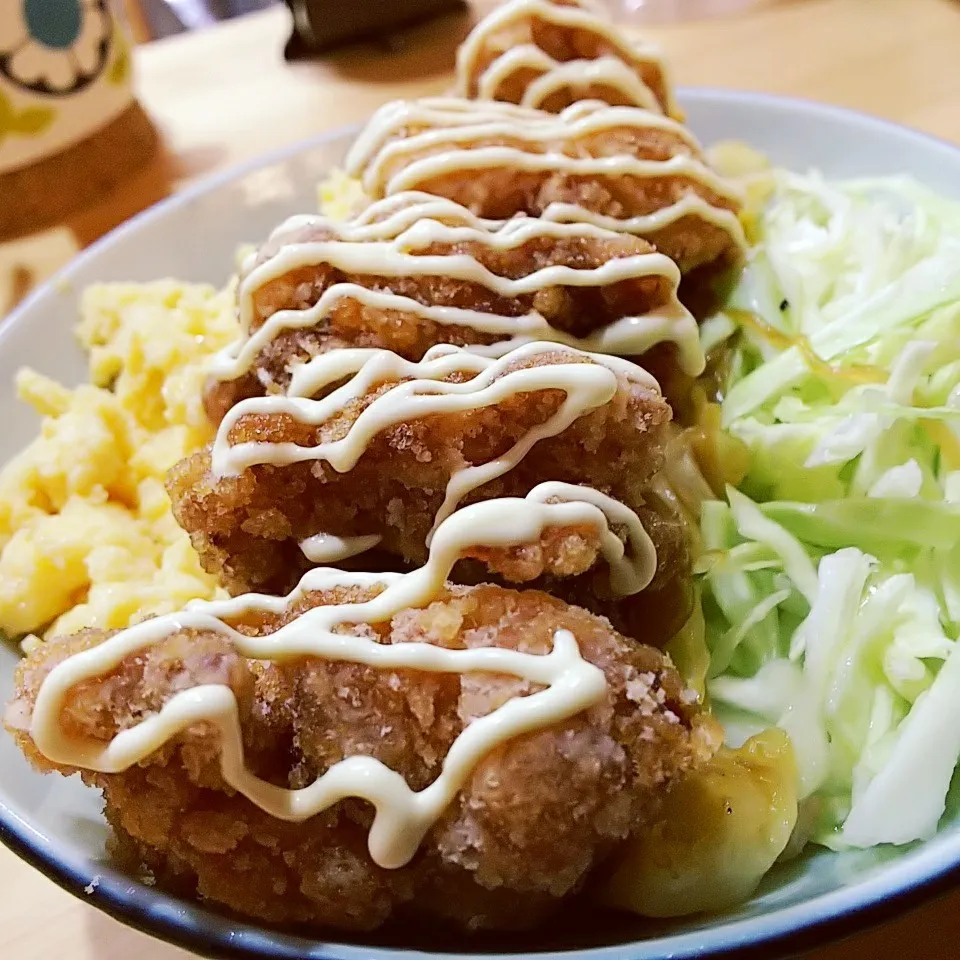 ＊さくさく鶏肉の竜田揚げ丼＊手抜き飯|薪clubさん