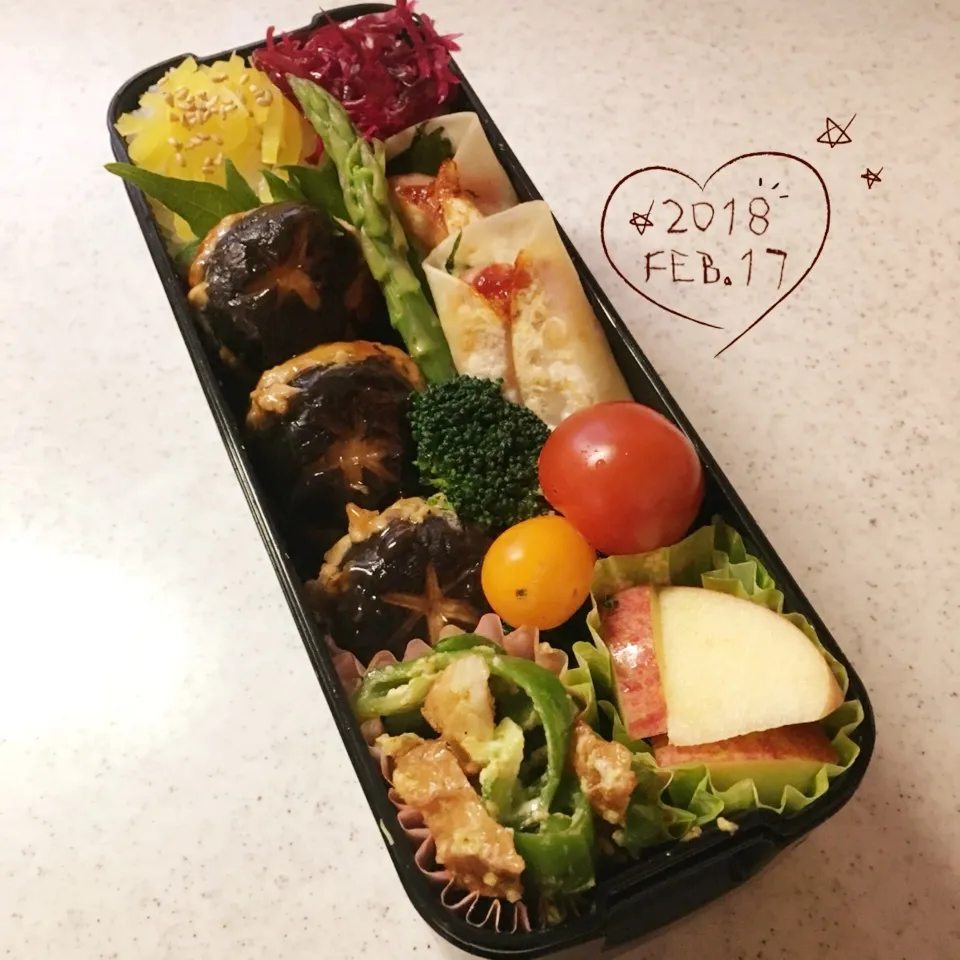 しいたけ鶏団子弁当！|がおりんさん