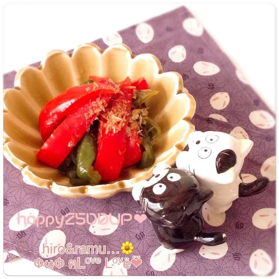 ❤⃛パプリカとピーマンの揚げない煮浸し❤⃛冷やして激ウマ〜|ヒロさん