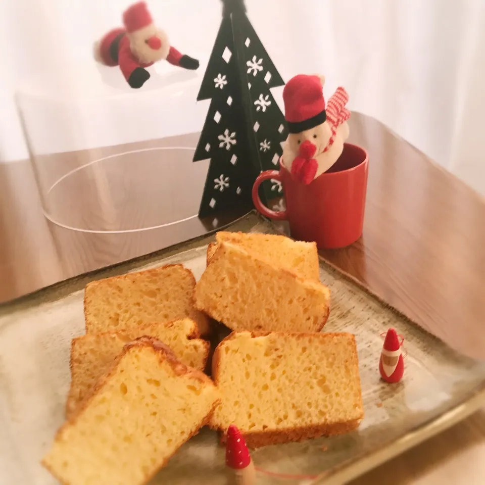 🎄「チーズケーキシフォン」でメリークリスマス🎅|かずぴょんさん