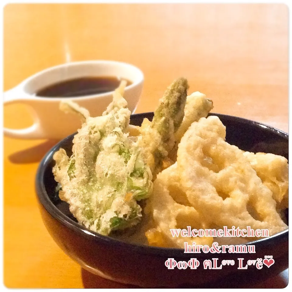 🍤無し💧🦑無し鶏肉無し😅野菜てんこ盛り 天丼|ヒロさん