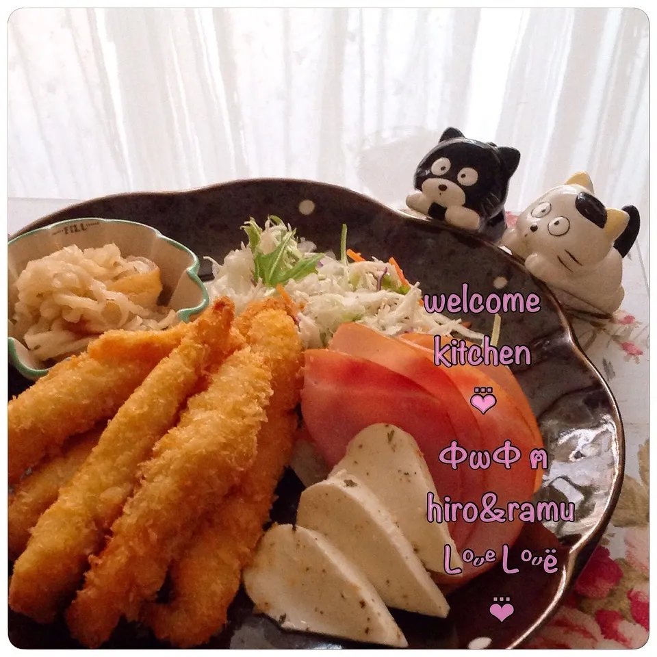 海老フライじゃーないよ ˃̤൬˂̤ サクサクささみカツだよ♡|ヒロさん