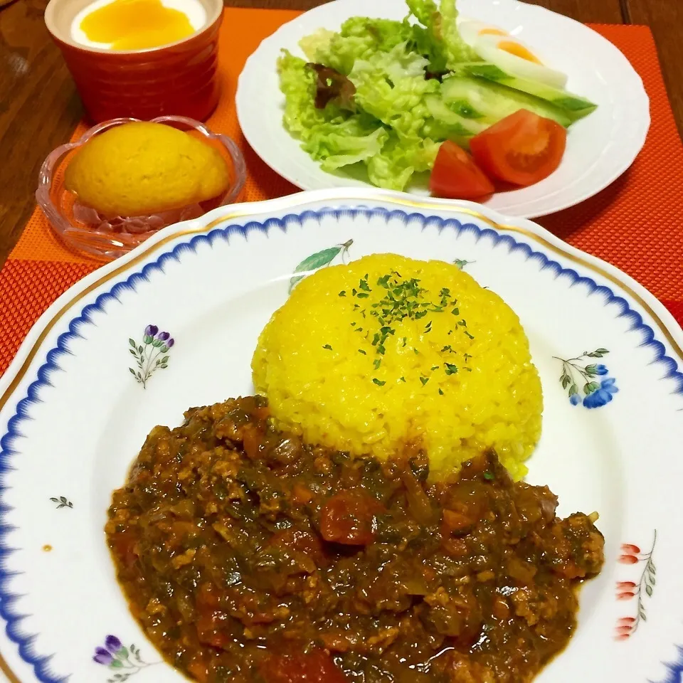 ほうれん草のキーマカレー|かずぴょんさん