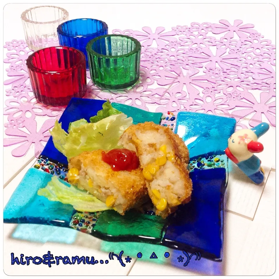 富良野に行ったつもり♡しっかり味のコーンコロッケ|ヒロさん