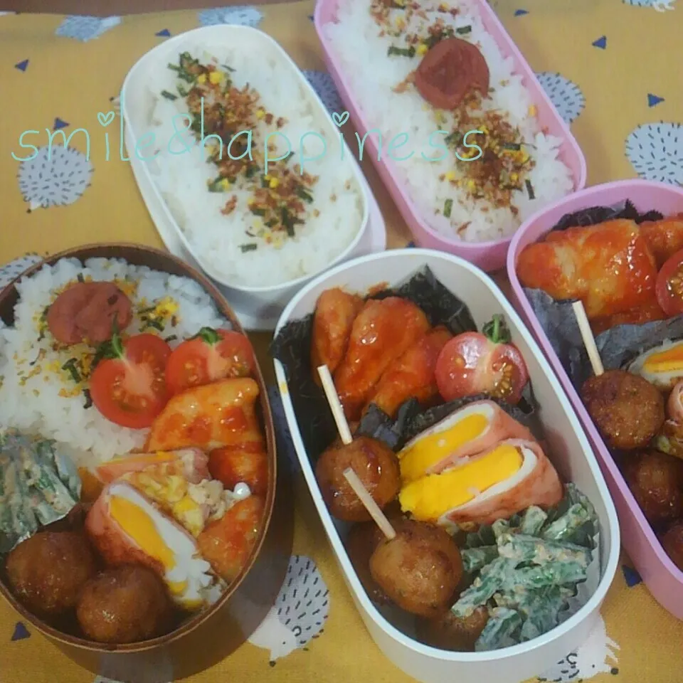 Snapdishの料理写真:娘達弁当💕私弁当💕|Rie Naganoさん