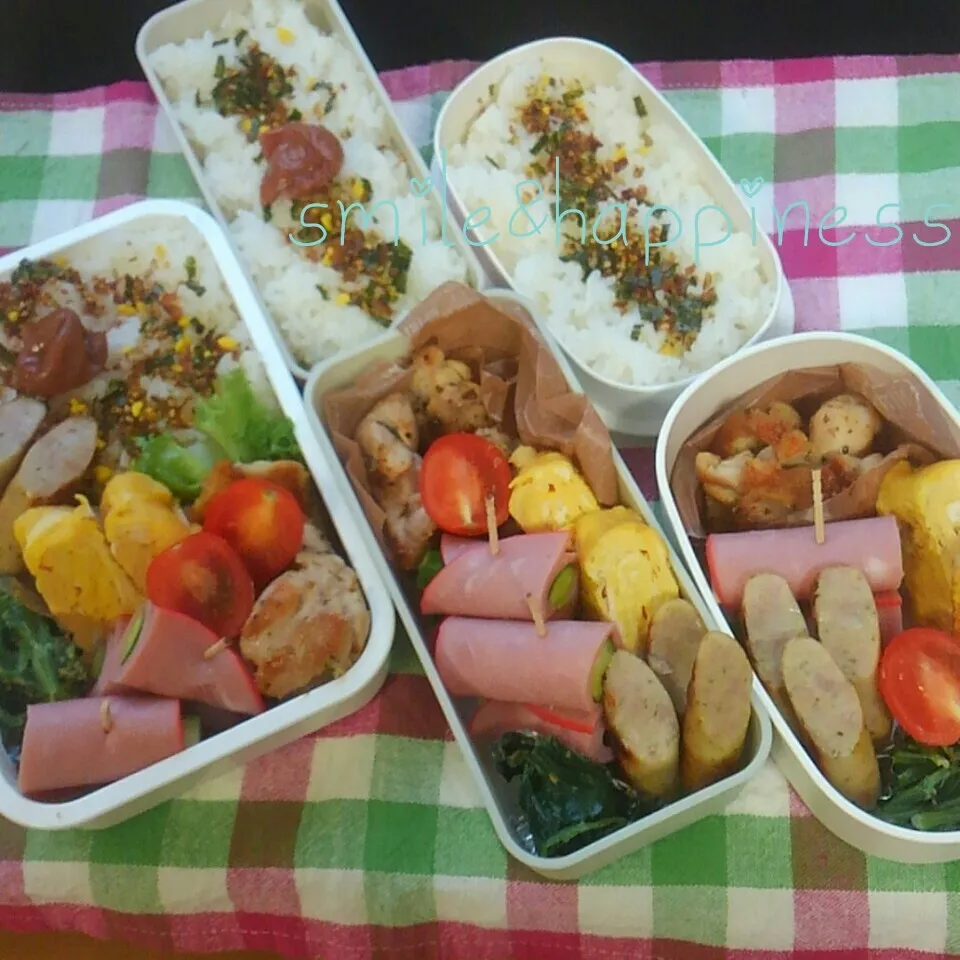 Snapdishの料理写真:俺様弁当💕娘達弁当💕|Rie Naganoさん