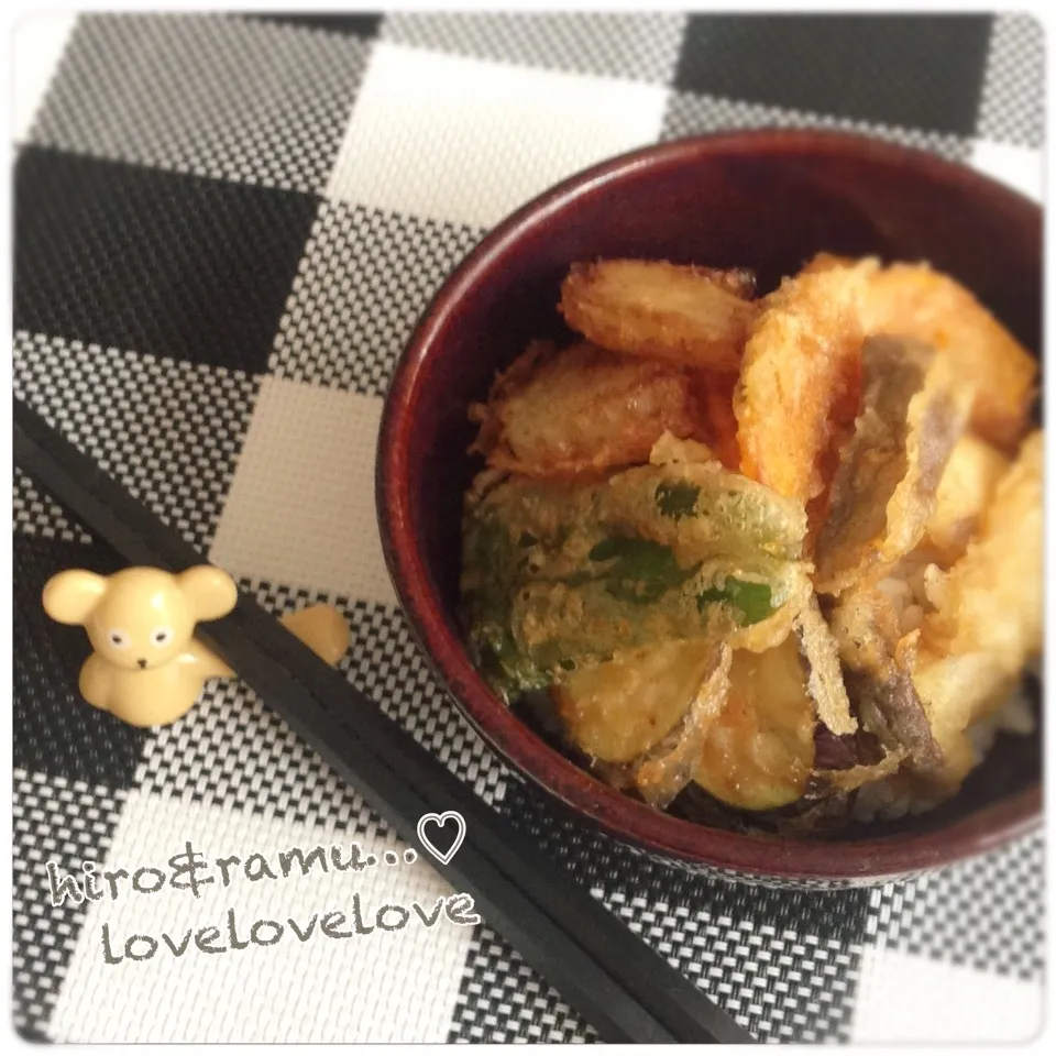 Snapdishの料理写真:ハピバ 🎂 海老無し お野菜天丼…💐|ヒロさん