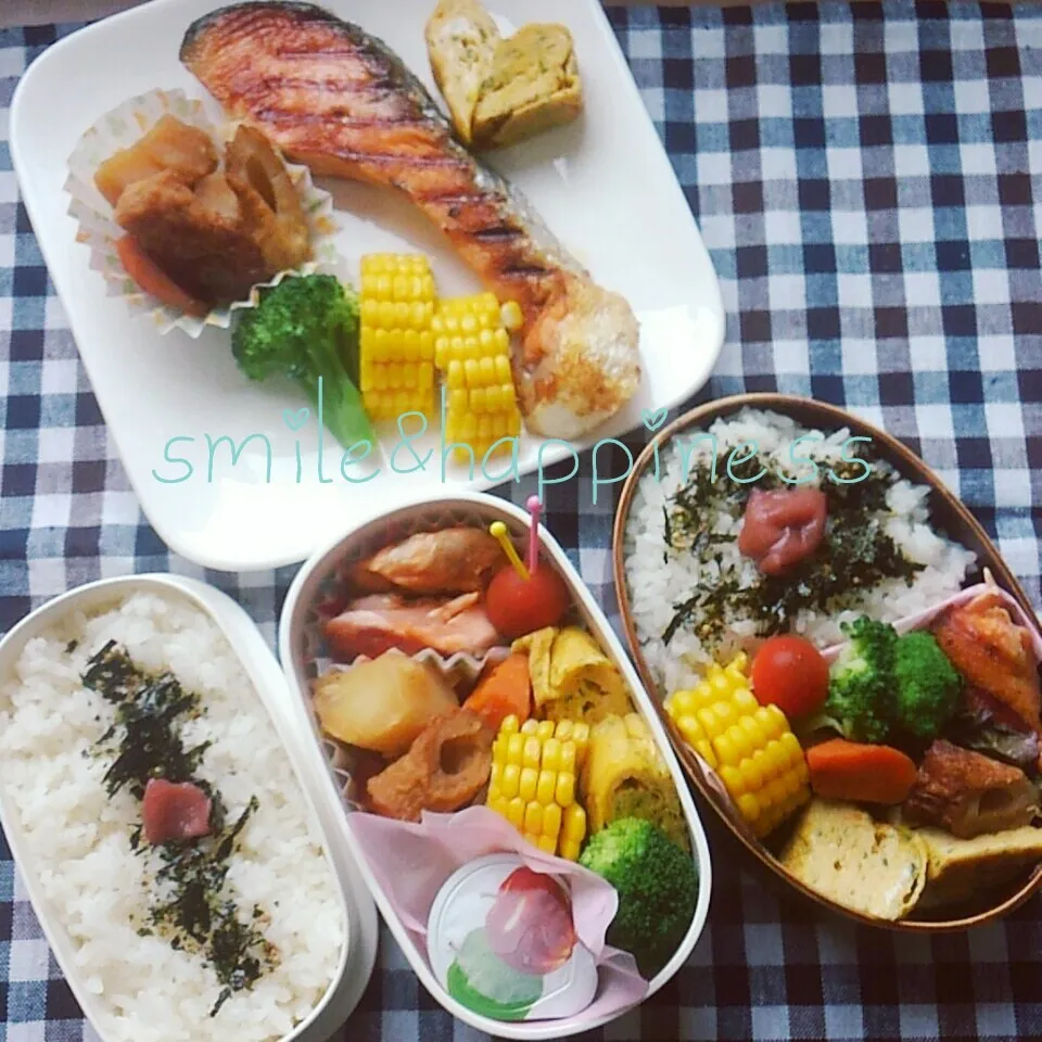 Snapdishの料理写真:次女弁当💕私弁当💕(寝てた・・・？！)|Rie Naganoさん