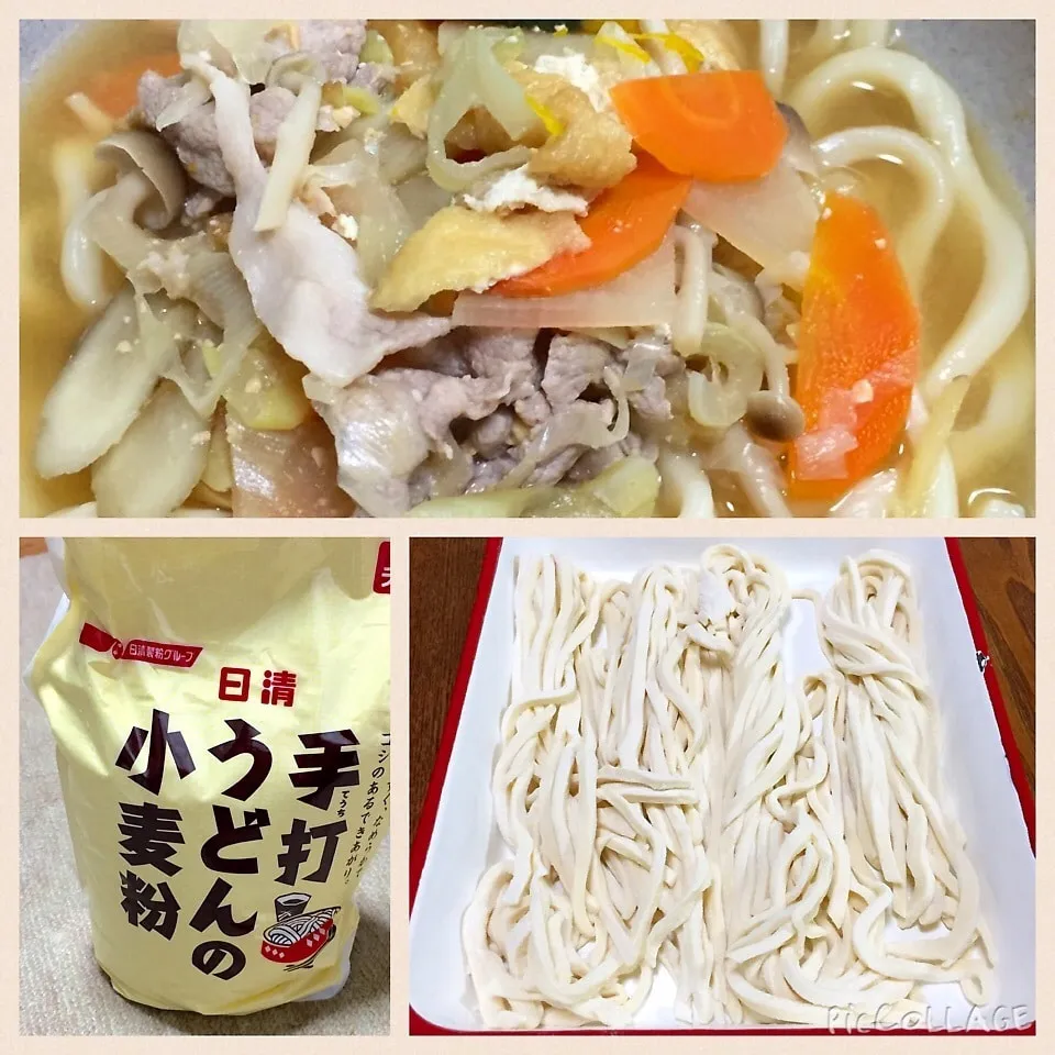 味噌煮込み風の手打ちうどん|かずぴょんさん