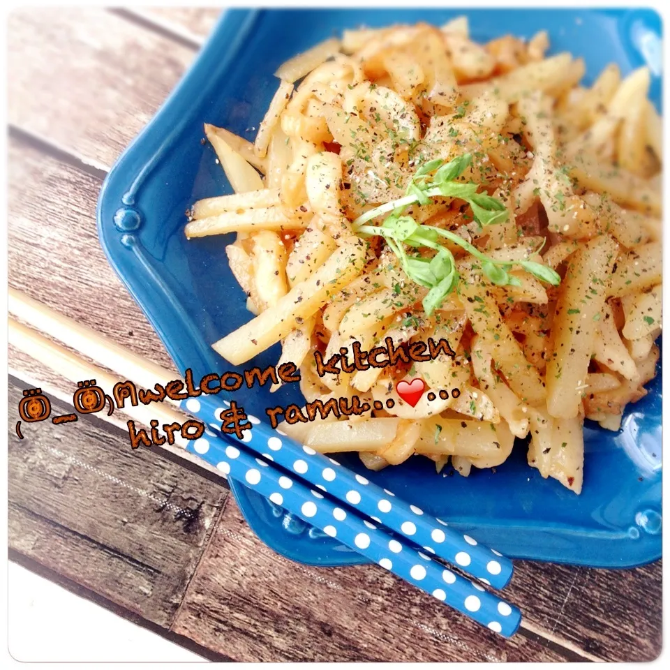 からビーさんのじゃが竹輪のバター醤油ฅtamiちゃんまねっこ|ヒロさん