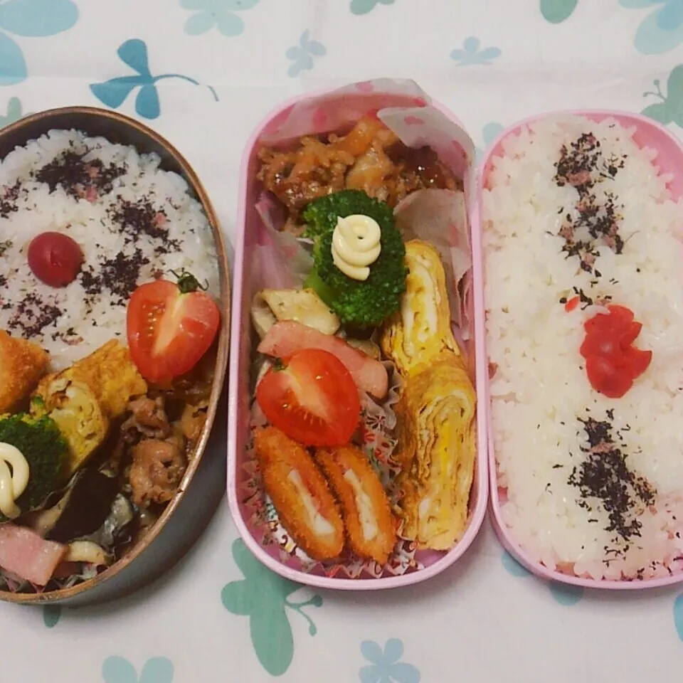 娘弁当💕私弁当💕(朝から・・・)|Rie Naganoさん