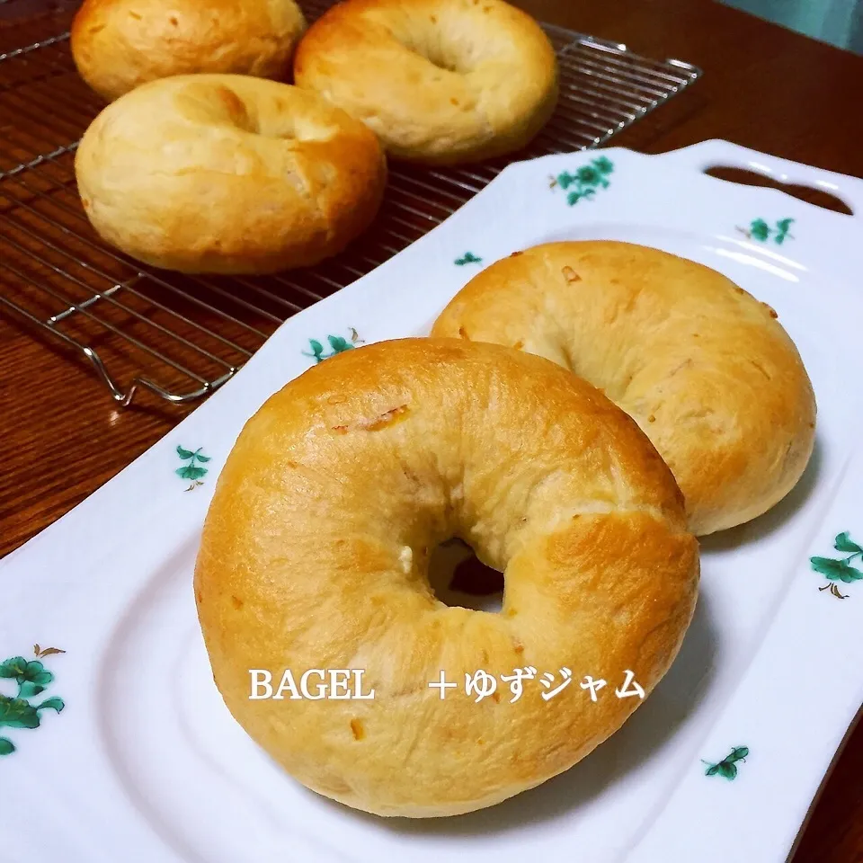 BAGELデビュー♪ 自家製ゆずジャム入り|かずぴょんさん