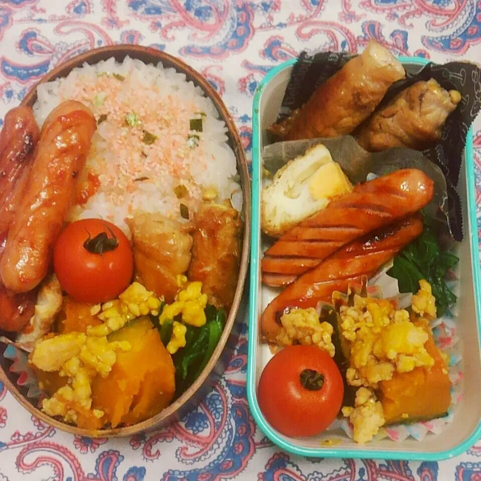 私弁当💕娘弁当💕(今日からも～)|Rie Naganoさん