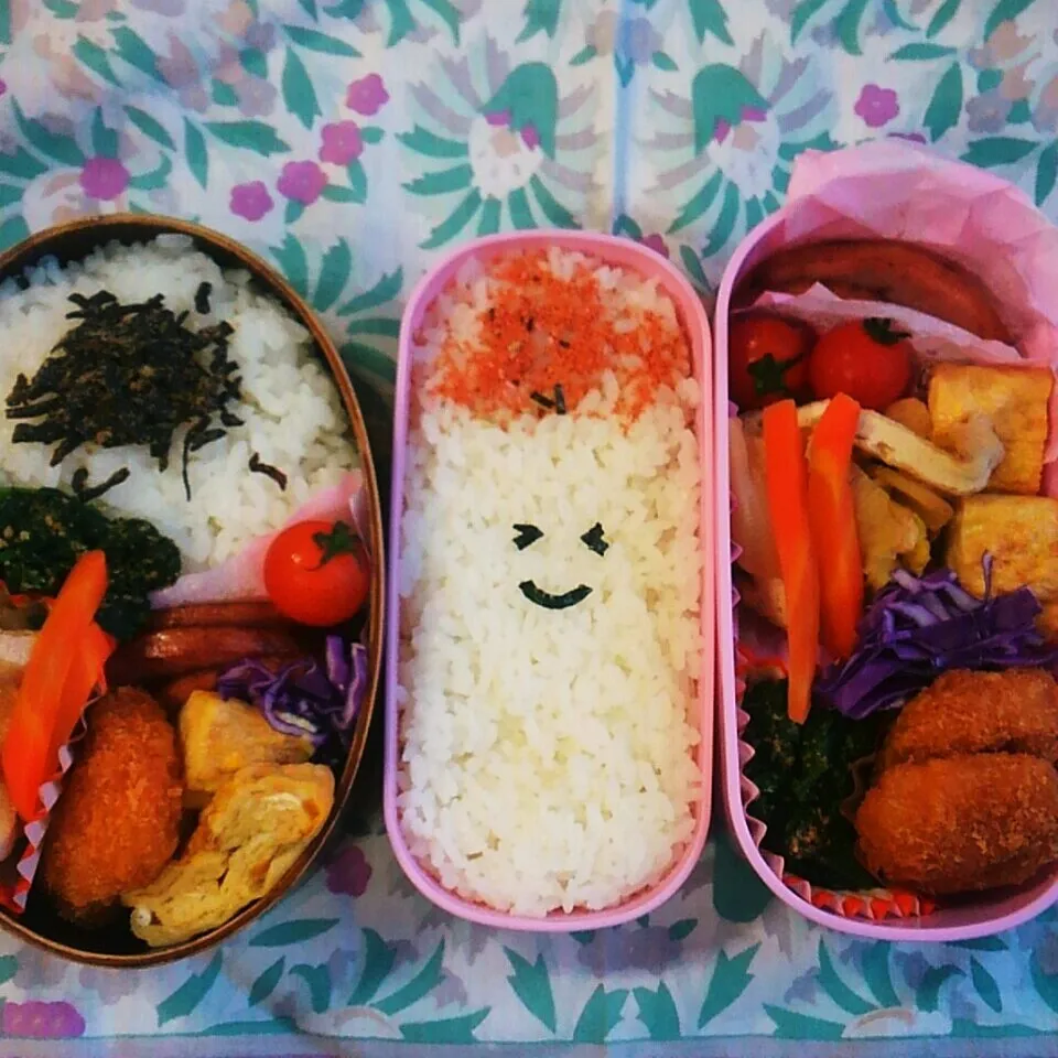 Snapdishの料理写真:娘弁当💕私弁当💕(どう？)|Rie Naganoさん