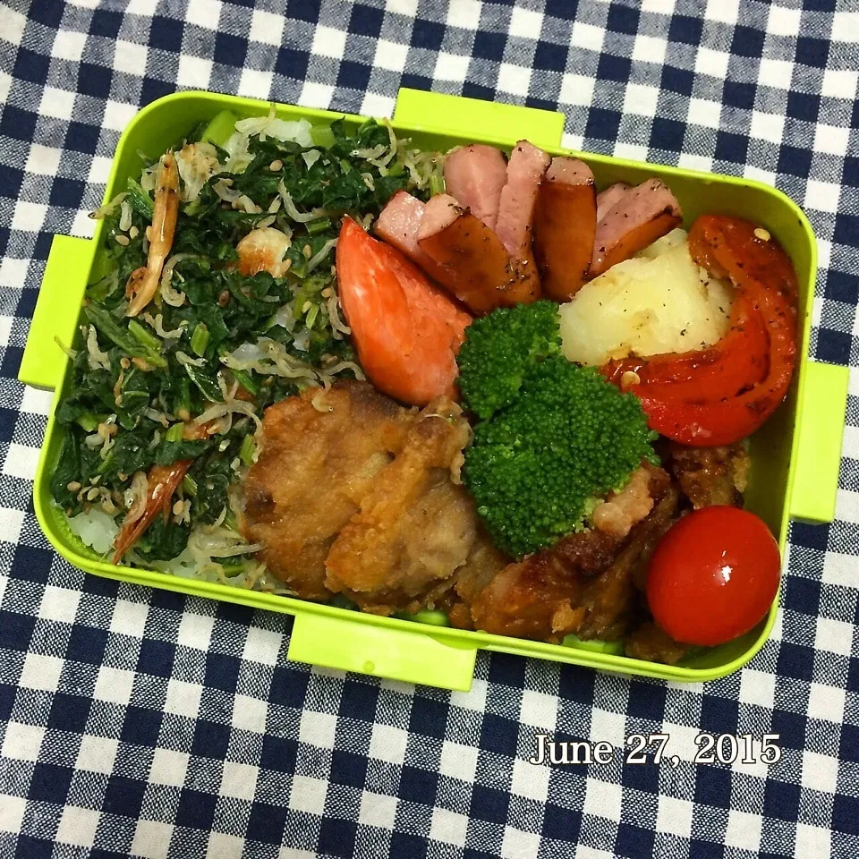 息子のお弁当　2015/6/27|かずぴょんさん