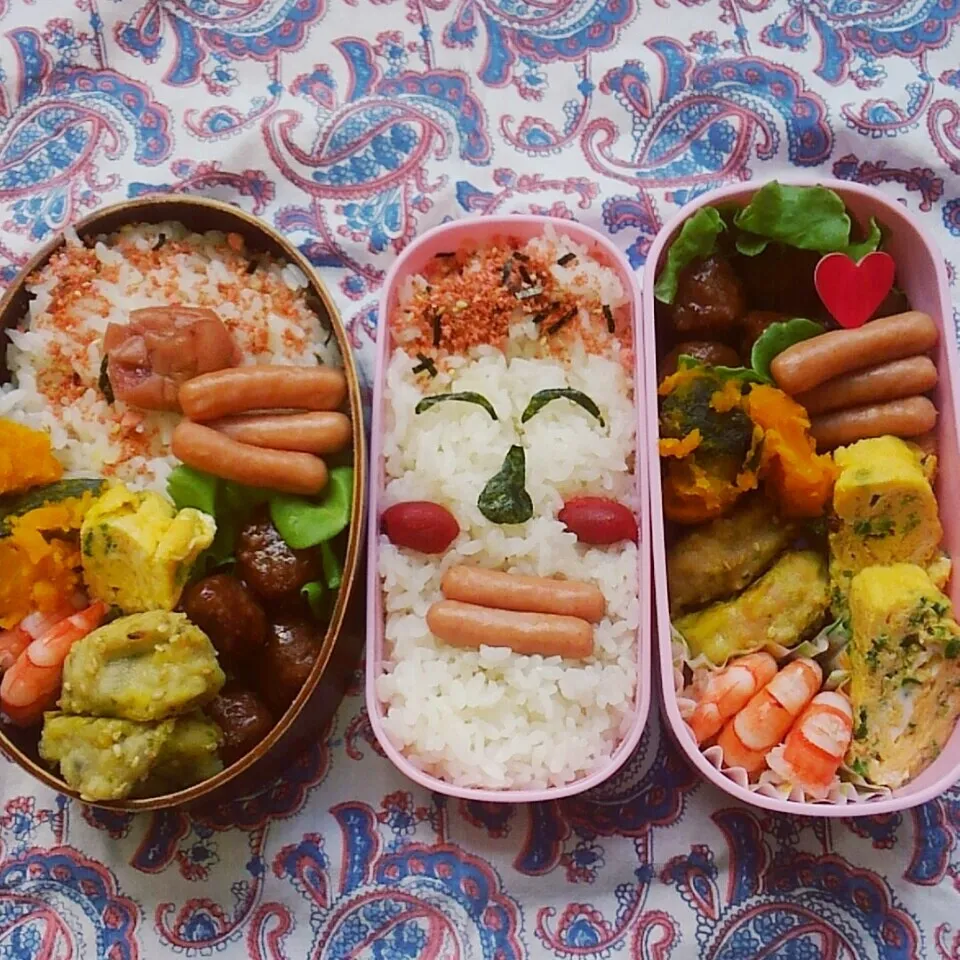 Snapdishの料理写真:娘弁当💕私弁当💕(嬉しい～)|Rie Naganoさん