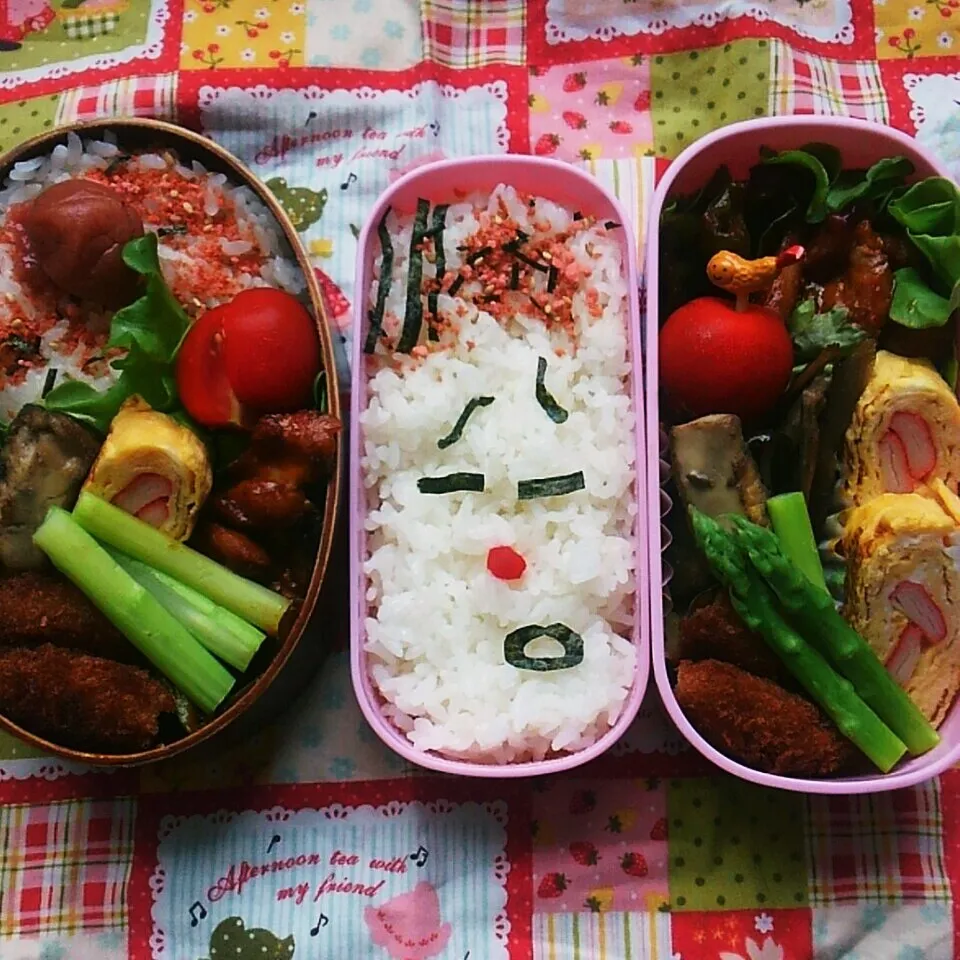 Snapdishの料理写真:娘弁当💕私弁当💕(台風)|Rie Naganoさん