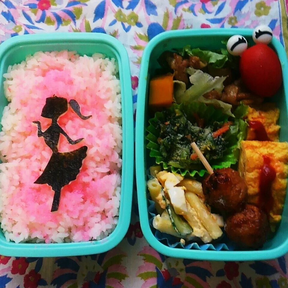 Snapdishの料理写真:娘弁当💕(かんちゃん、600投稿おめでとう!!)|Rie Naganoさん