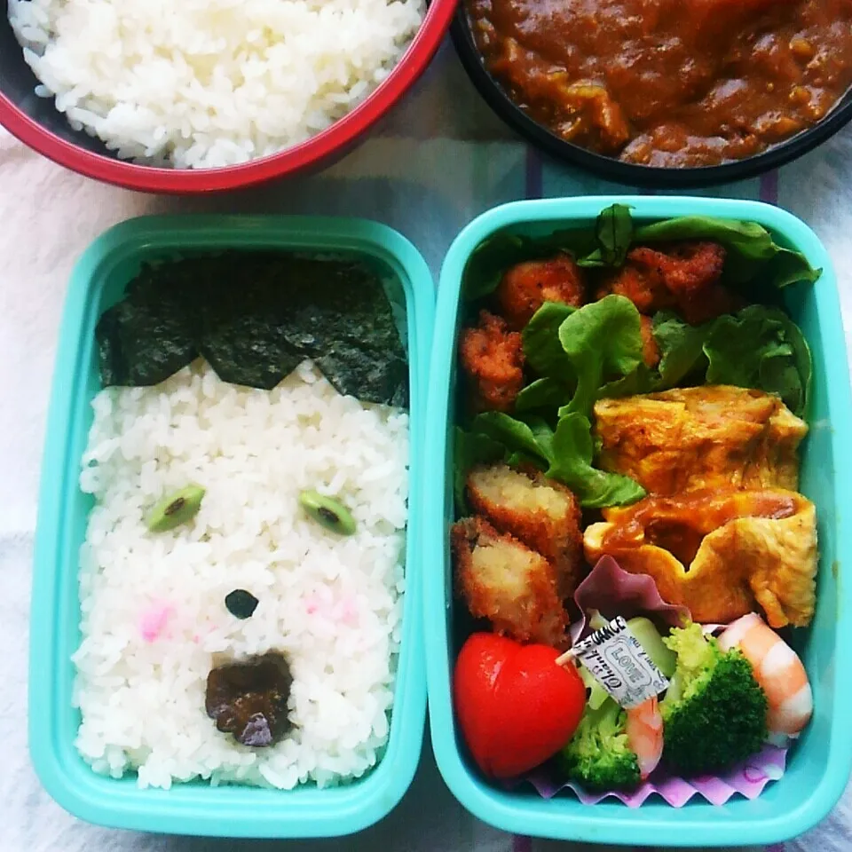 Snapdishの料理写真:娘弁当💕私弁当💕(次女作)|Rie Naganoさん