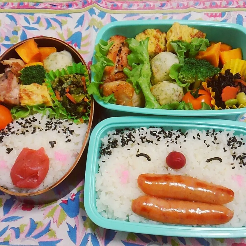 Snapdishの料理写真:娘弁当💕私弁当💕(怒ってる？！)|Rie Naganoさん