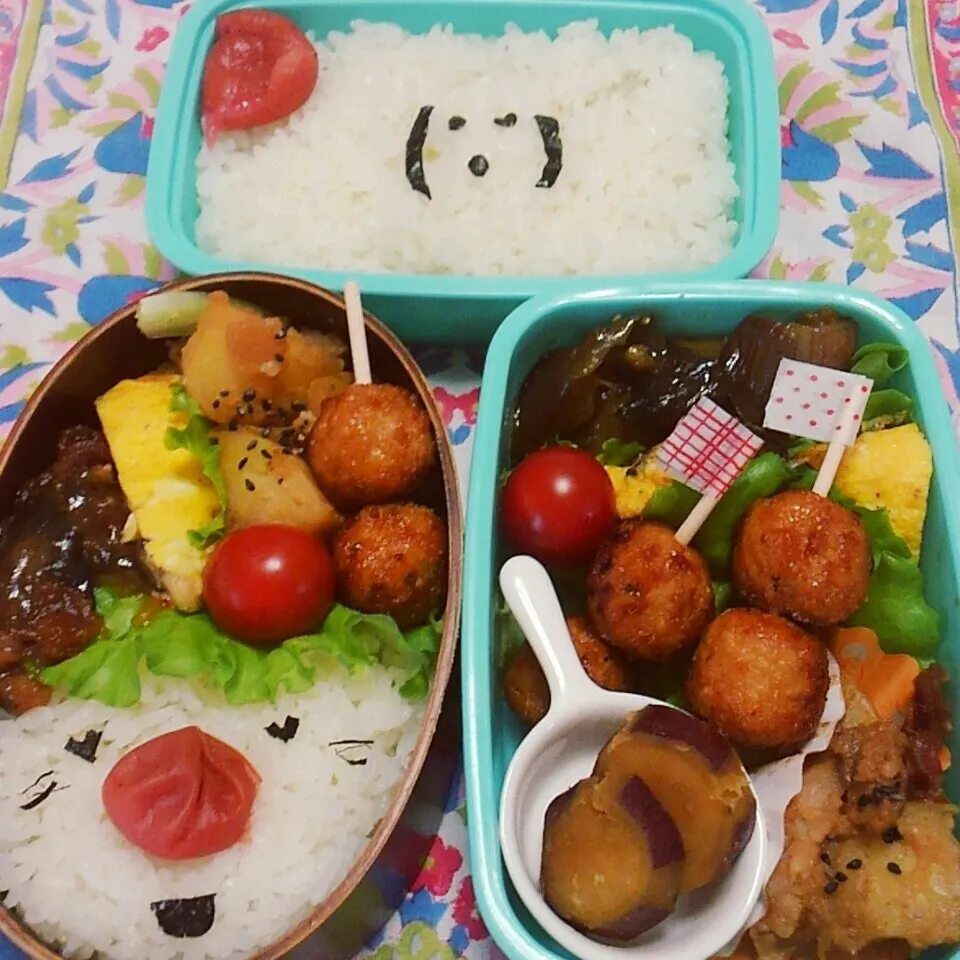 Snapdishの料理写真:娘弁当💕私弁当💕(シゲアキ・・・)|Rie Naganoさん