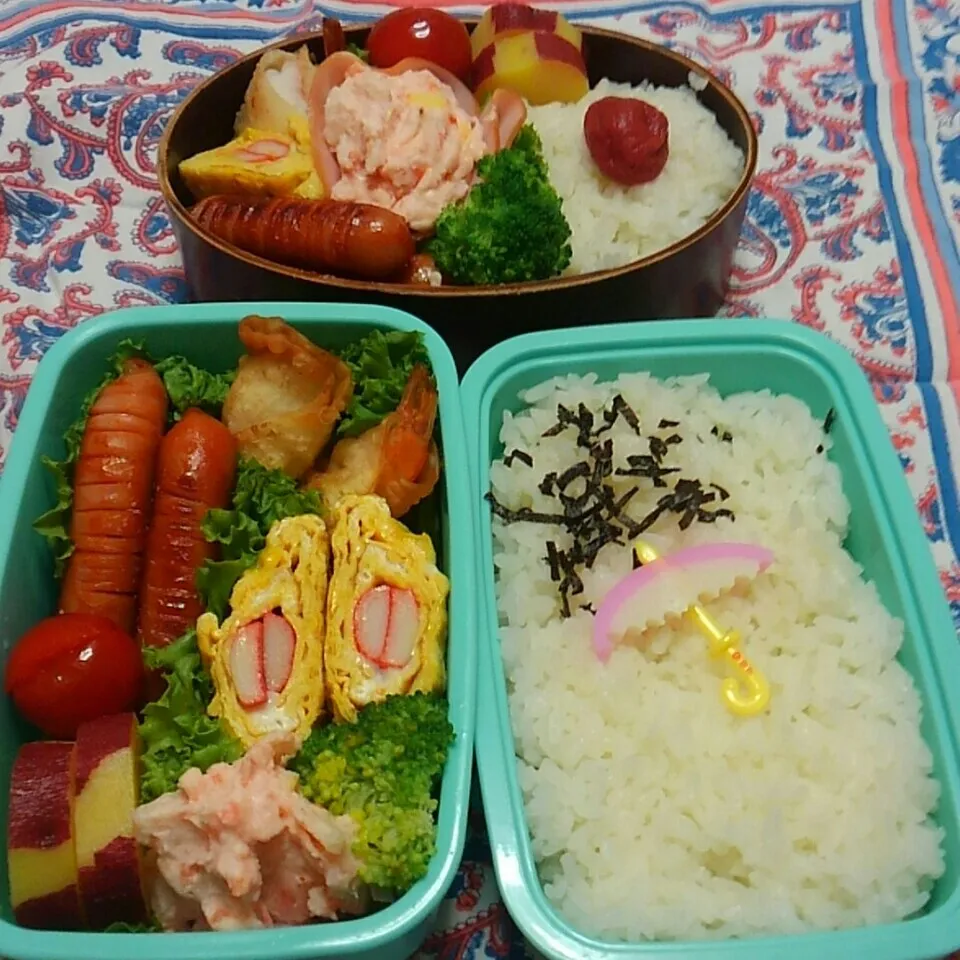 Snapdishの料理写真:娘弁当💕私弁当💕(傘♡)|Rie Naganoさん